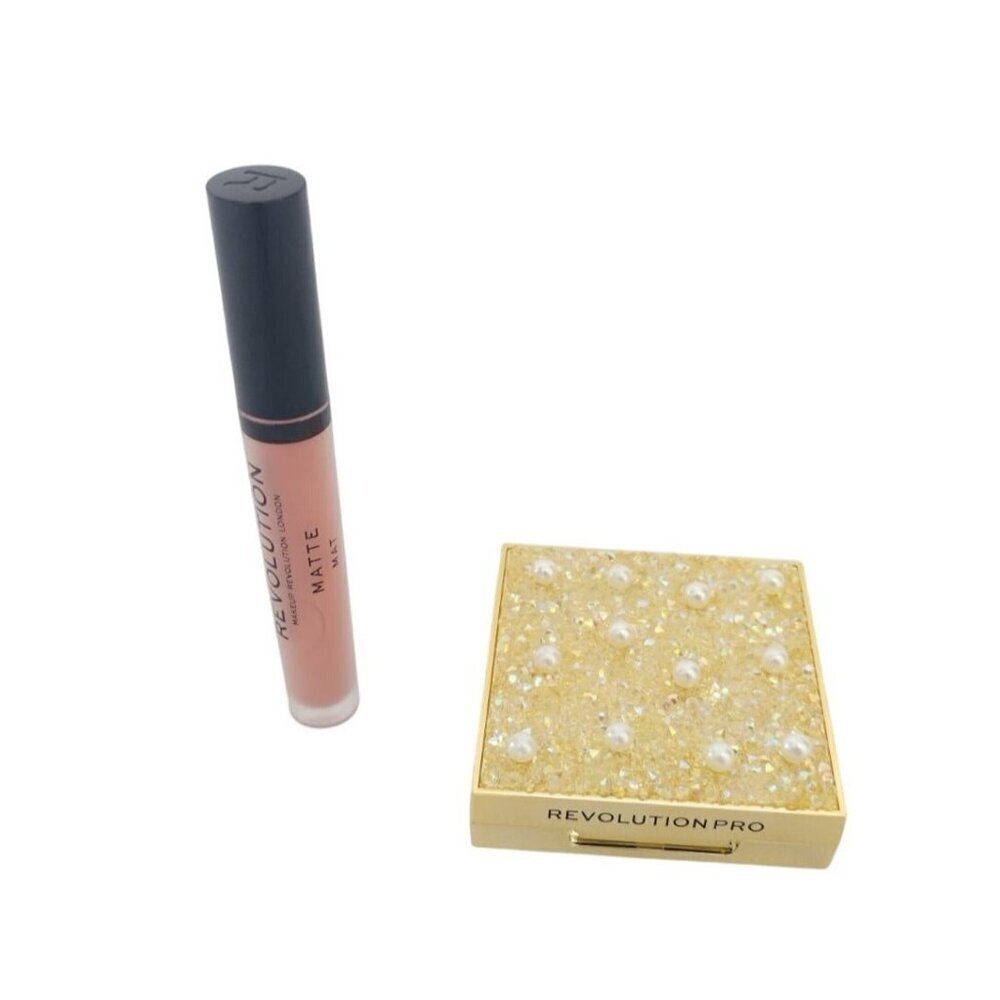 Revolution Pro Gold Eyeshadow Palette & Matte Liquid Lipstick Set. - Picture 2 of 5